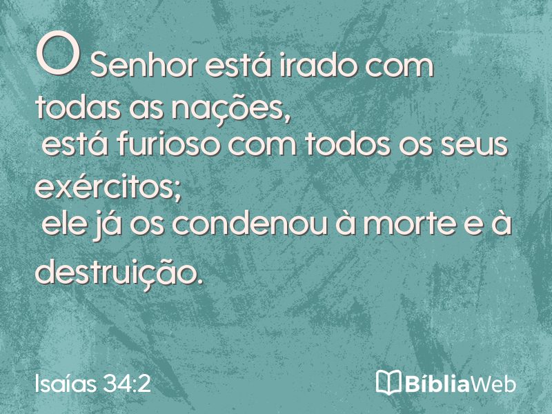Isaías 34:2 em imagem para compartilhar