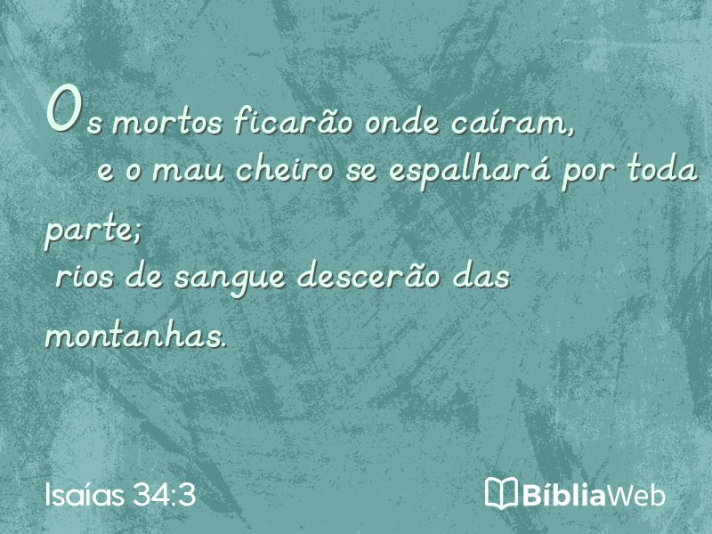 Isaías 34:3 em imagem para compartilhar