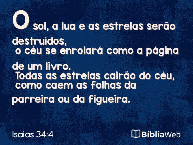 Isaías 34:4 em imagem para compartilhar
