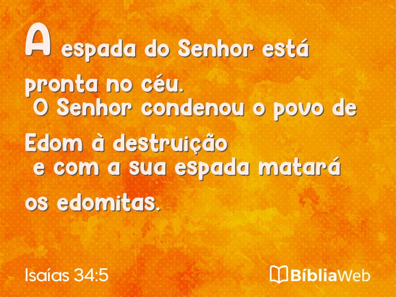 Isaías 34:5 em imagem para compartilhar