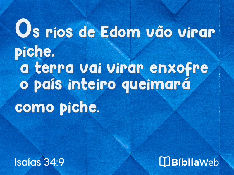Isaías 34:9 em imagem para compartilhar