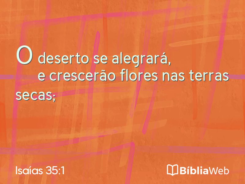 Isaías 35:1 em imagem para compartilhar