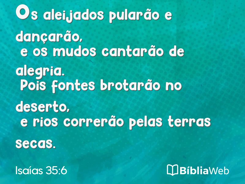 Isaías 35:6 em imagem para compartilhar