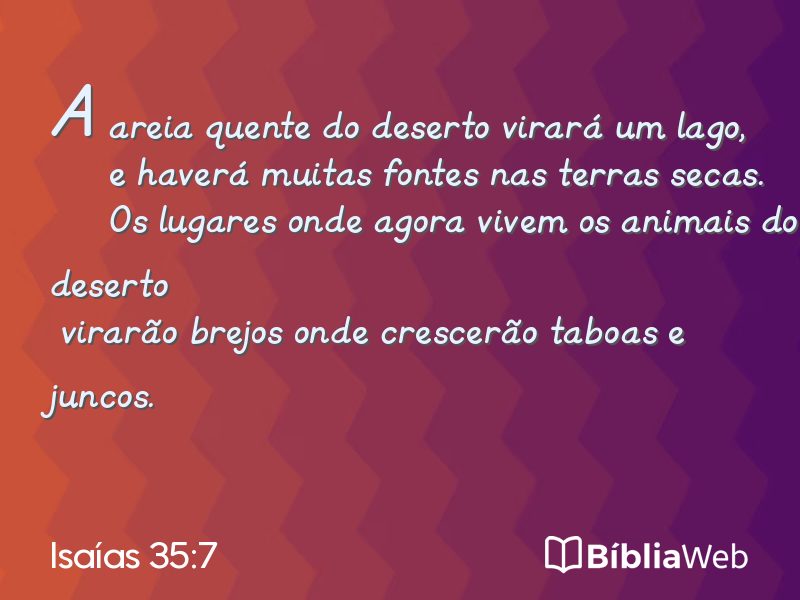 Isaías 35:7 em imagem para compartilhar