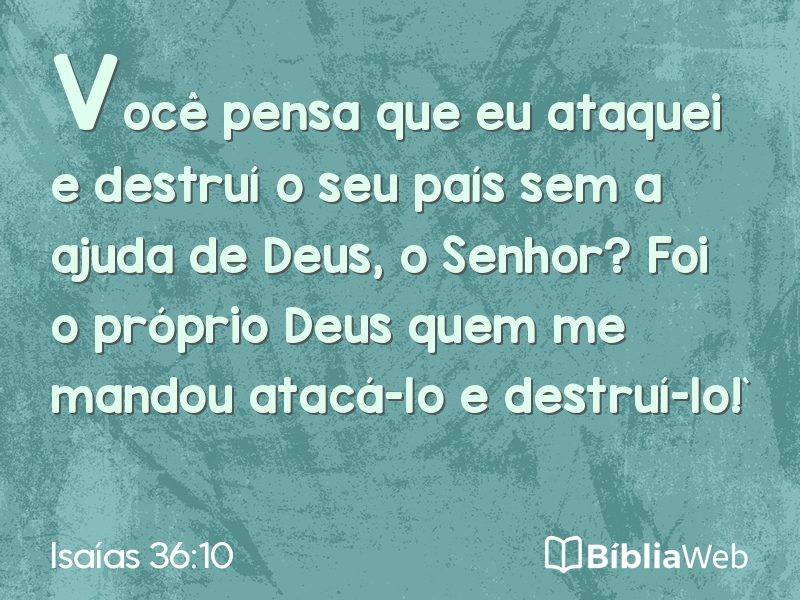 Isaías 36:10 em imagem para compartilhar