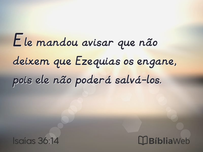Isaías 36:14 em imagem para compartilhar