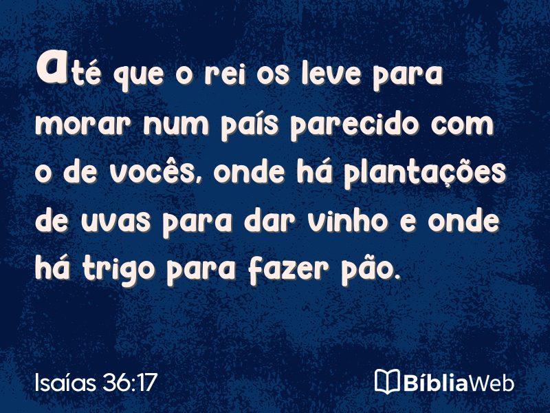 Isaías 36:17 em imagem para compartilhar
