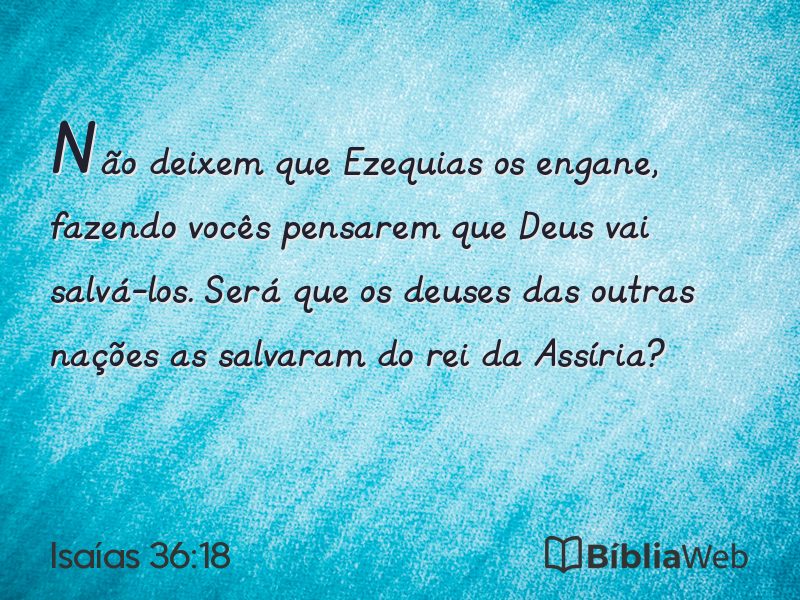 Isaías 36:18 em imagem para compartilhar