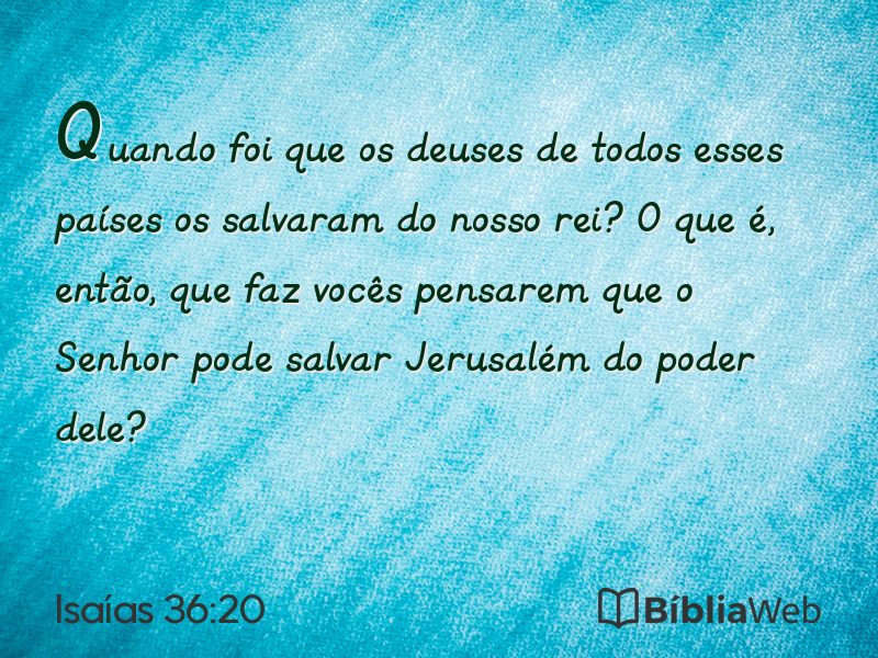 Isaías 36:20 em imagem para compartilhar