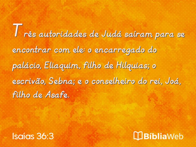 Isaías 36:3 em imagem para compartilhar