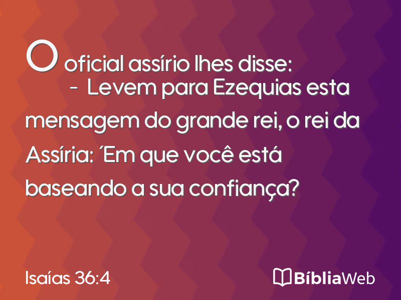 Isaías 36:4 em imagem para compartilhar