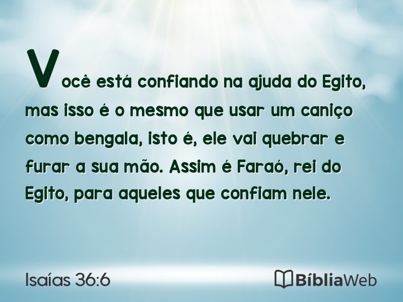 Isaías 36:6 em imagem para compartilhar