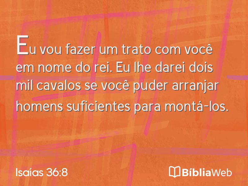 Isaías 36:8 em imagem para compartilhar
