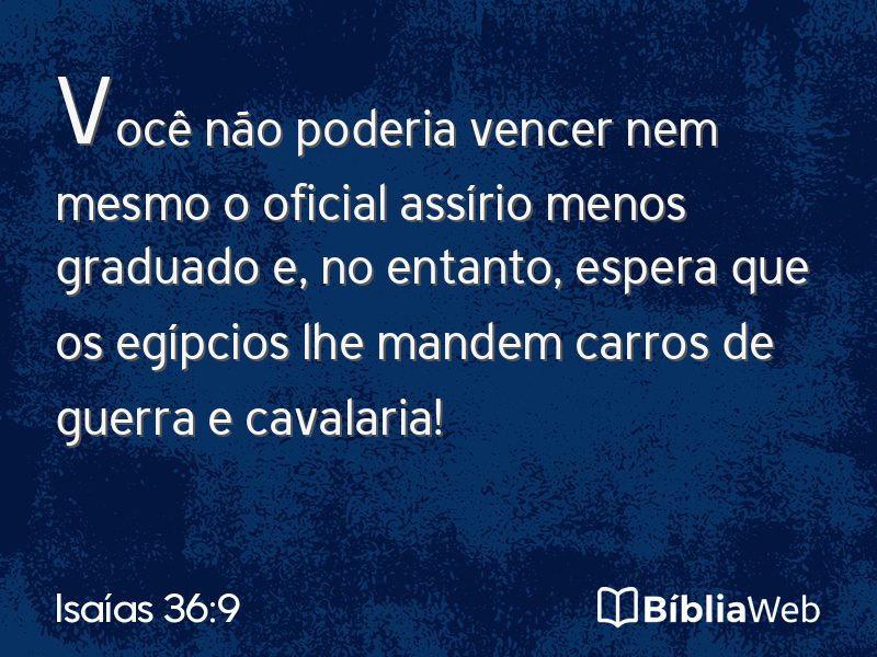 Isaías 36:9 em imagem para compartilhar