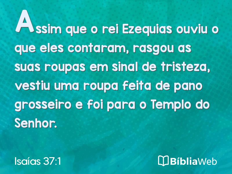 Isaías 37:1 em imagem para compartilhar