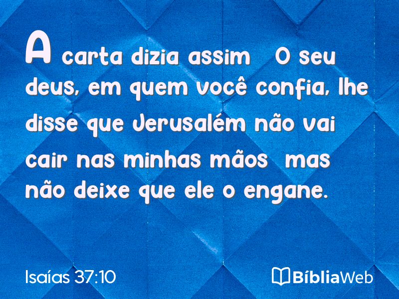 Isaías 37:10 em imagem para compartilhar