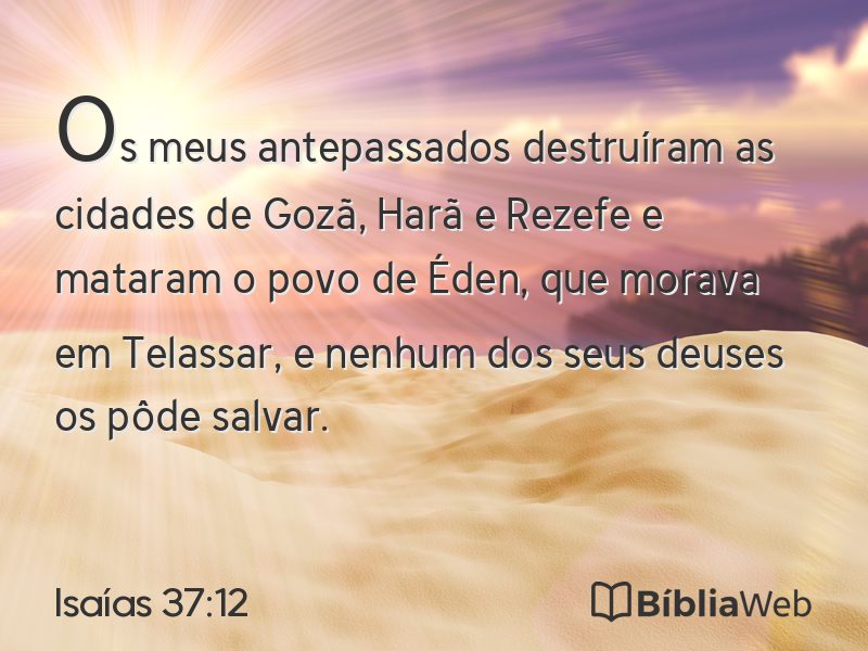 Isaías 37:12 em imagem para compartilhar