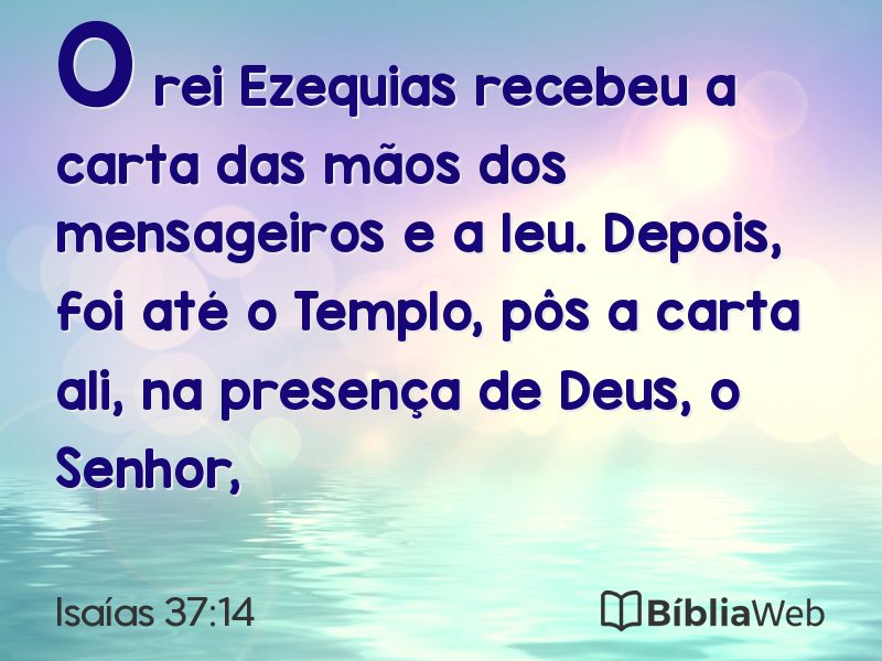 Isaías 37:14 em imagem para compartilhar