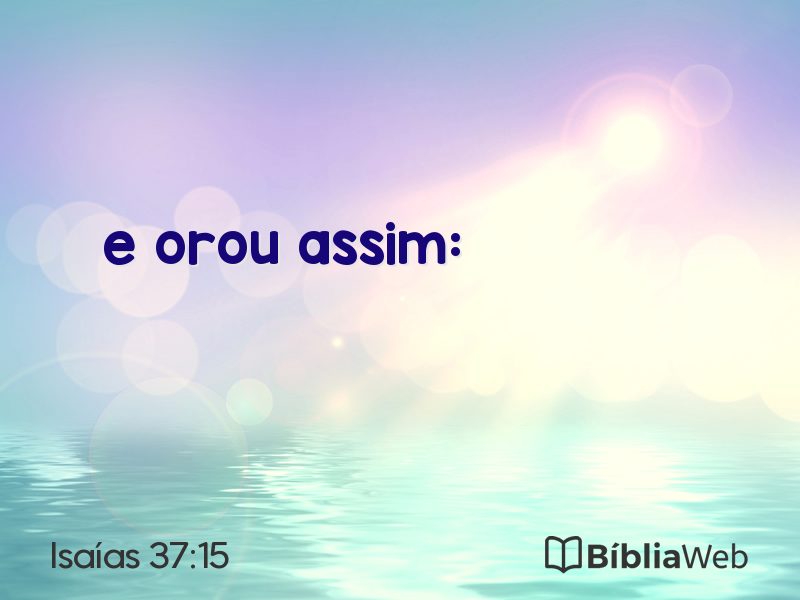 Isaías 37:15 em imagem para compartilhar