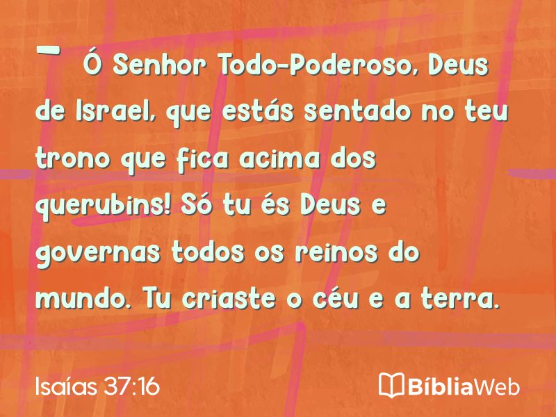 Isaías 37:16 em imagem para compartilhar