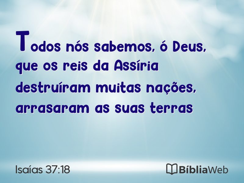 Isaías 37:18 em imagem para compartilhar