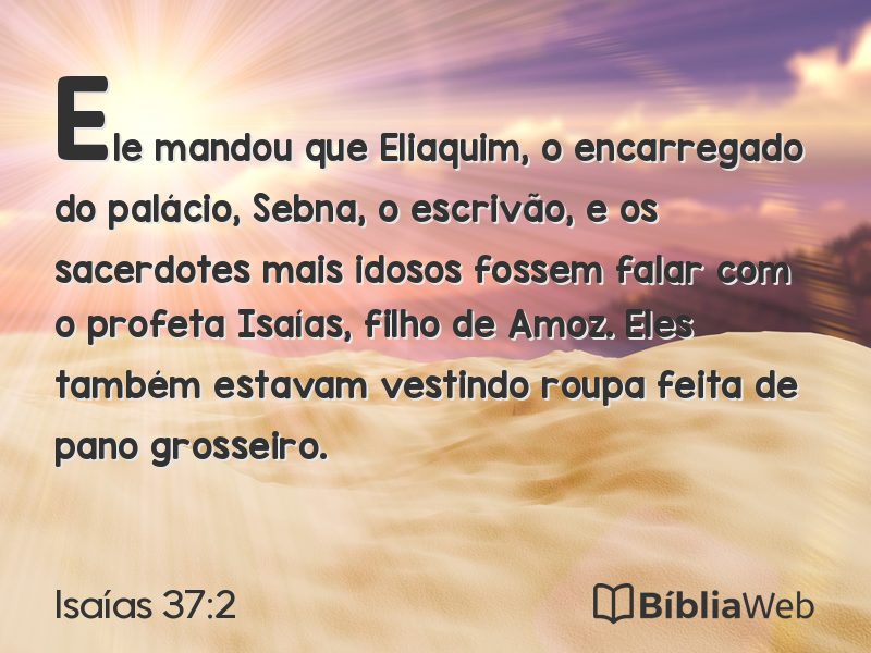 Isaías 37:2 em imagem para compartilhar