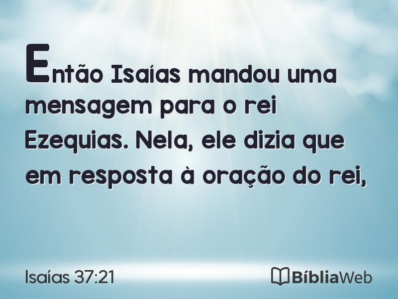 Isaías 37:21 em imagem para compartilhar