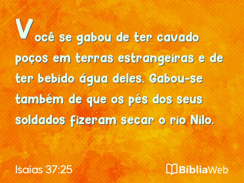 Isaías 37:25 em imagem para compartilhar