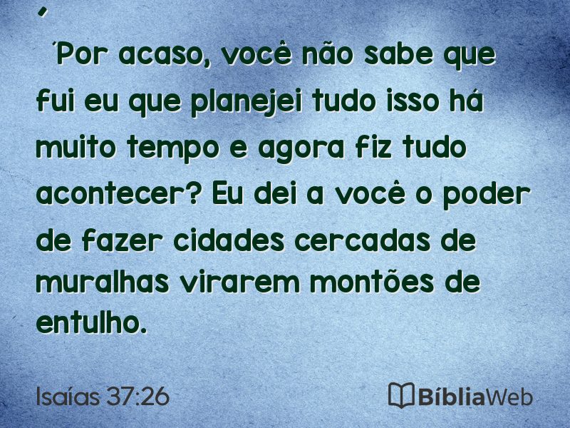 Isaías 37:26 em imagem para compartilhar