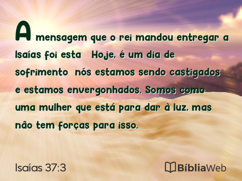 Isaías 37:3 em imagem para compartilhar