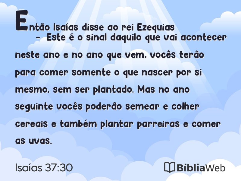 Isaías 37:30 em imagem para compartilhar