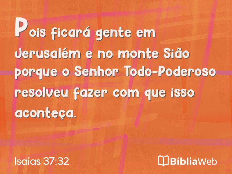 Isaías 37:32 em imagem para compartilhar