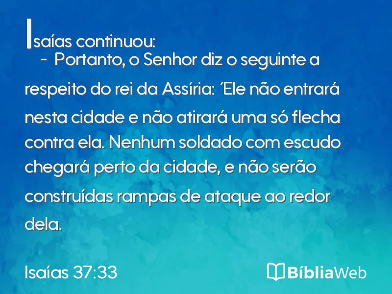 Isaías 37:33 em imagem para compartilhar