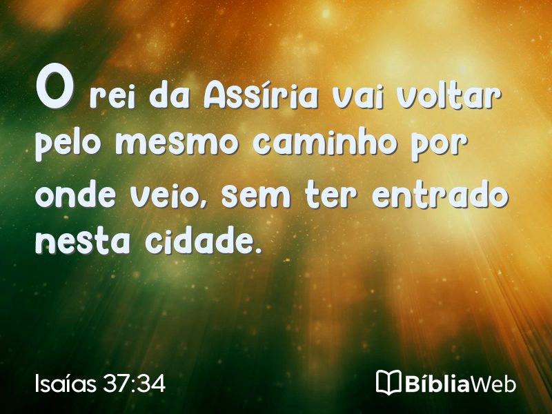 Isaías 37:34 em imagem para compartilhar
