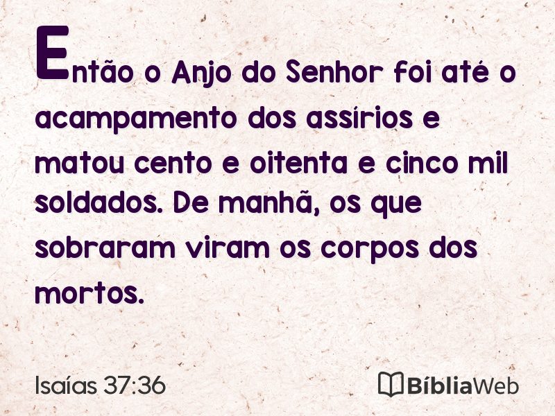 Isaías 37:36 em imagem para compartilhar
