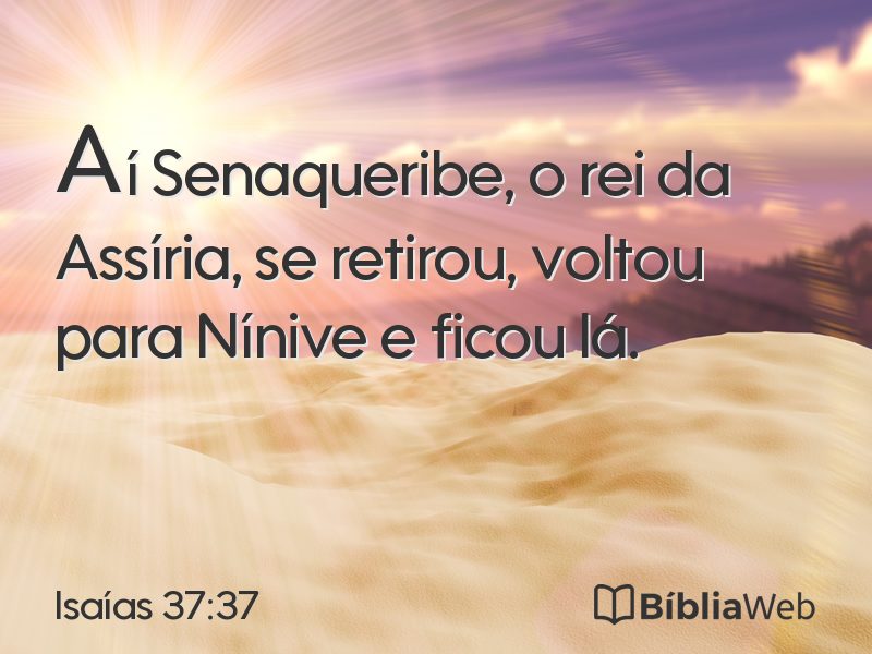 Isaías 37:37 em imagem para compartilhar