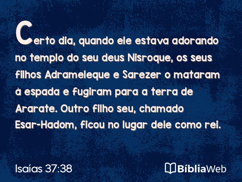Isaías 37:38 em imagem para compartilhar