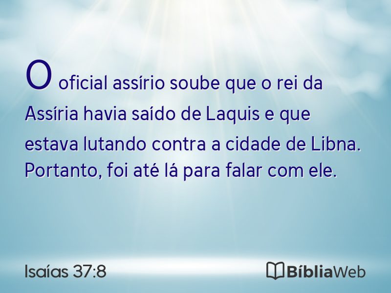 Isaías 37:8 em imagem para compartilhar