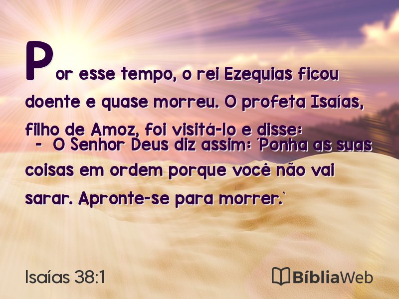 Isaías 38:1 em imagem para compartilhar
