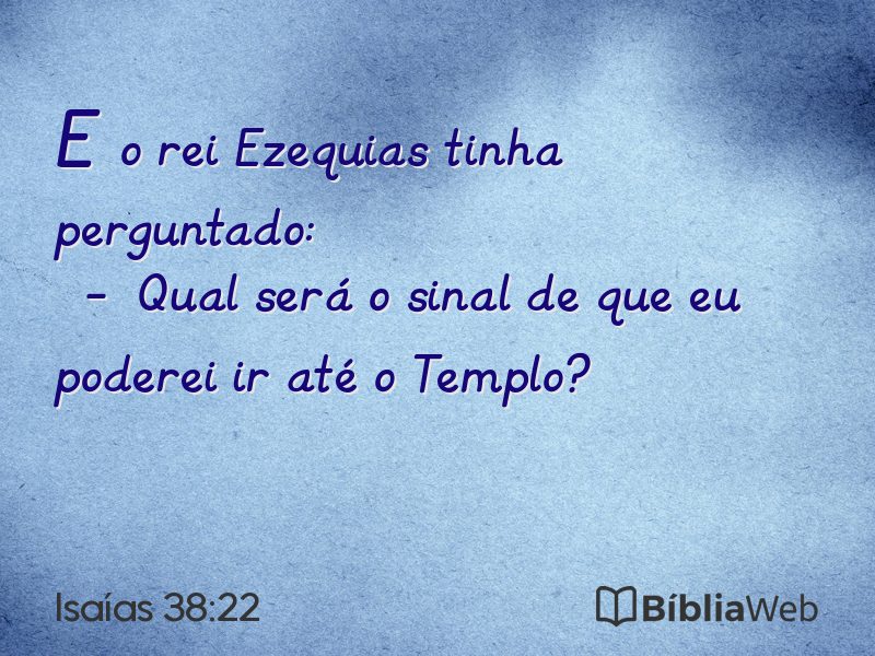 Isaías 38:22 em imagem para compartilhar