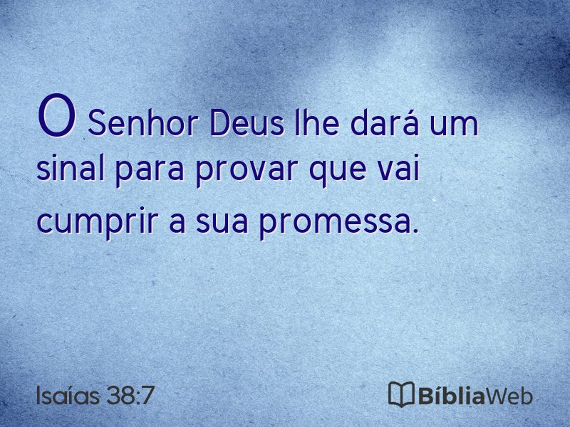 Isaías 38:7 em imagem para compartilhar