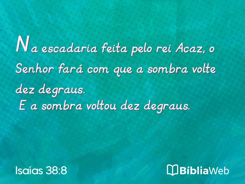 Isaías 38:8 em imagem para compartilhar