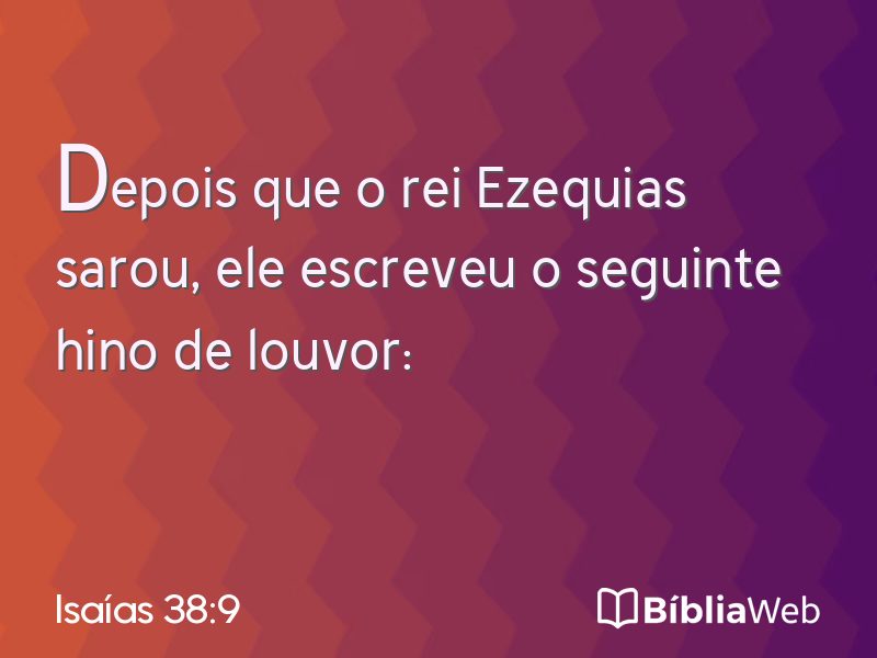Isaías 38:9 em imagem para compartilhar