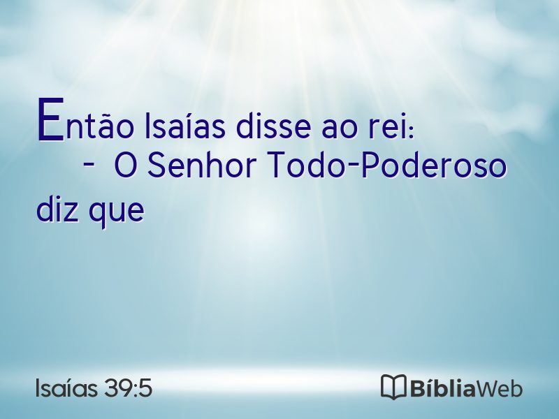 Isaías 39:5 em imagem para compartilhar