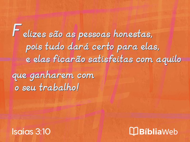 Isaías 3:10 em imagem para compartilhar