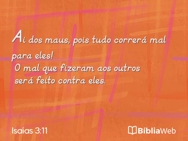 Isaías 3:11 em imagem para compartilhar