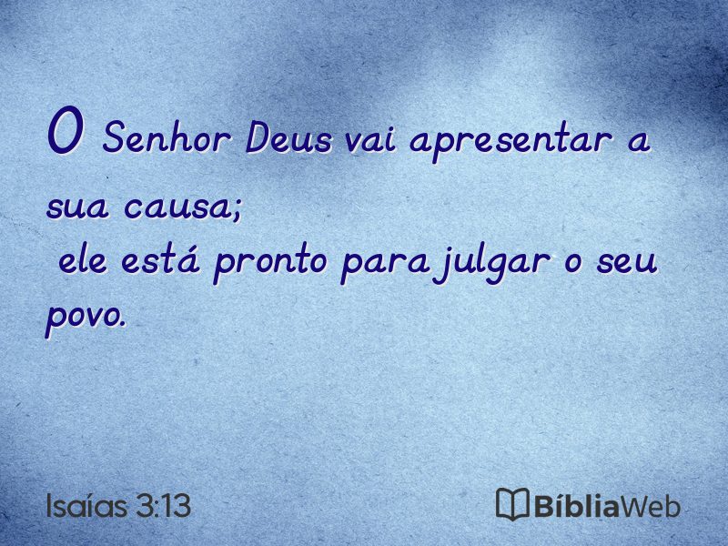 Isaías 3:13 em imagem para compartilhar