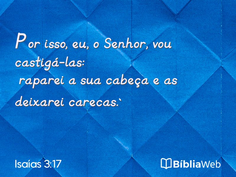 Isaías 3:17 em imagem para compartilhar