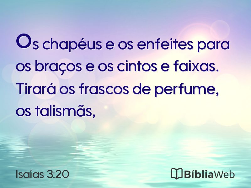 Isaías 3:20 em imagem para compartilhar