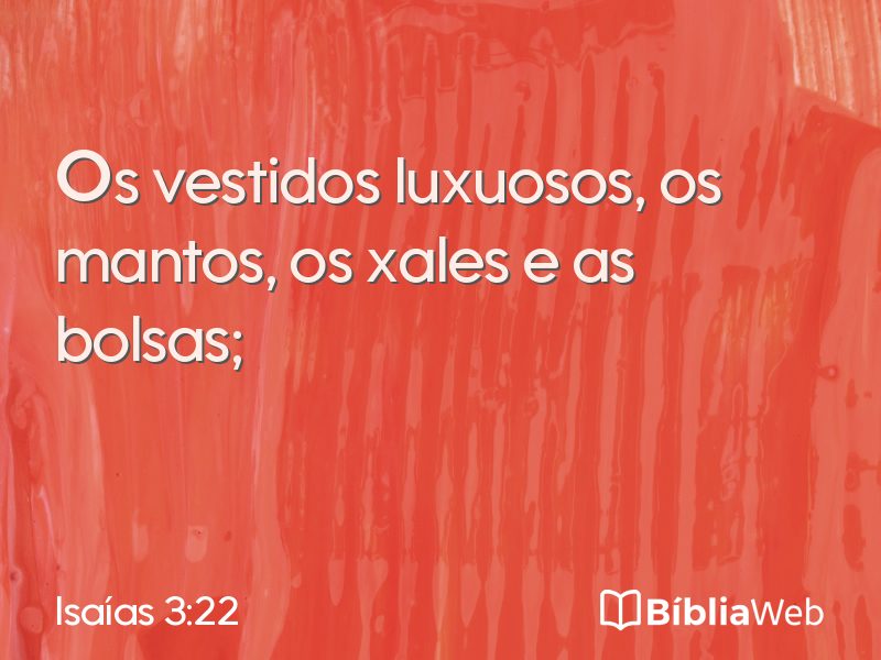 Isaías 3:22 em imagem para compartilhar